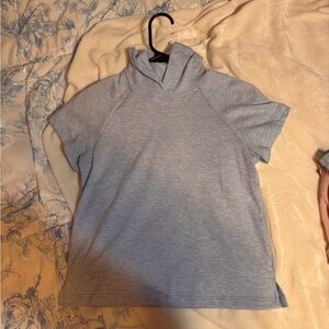 Hayden Light Blue Short Sleeve Hoodie